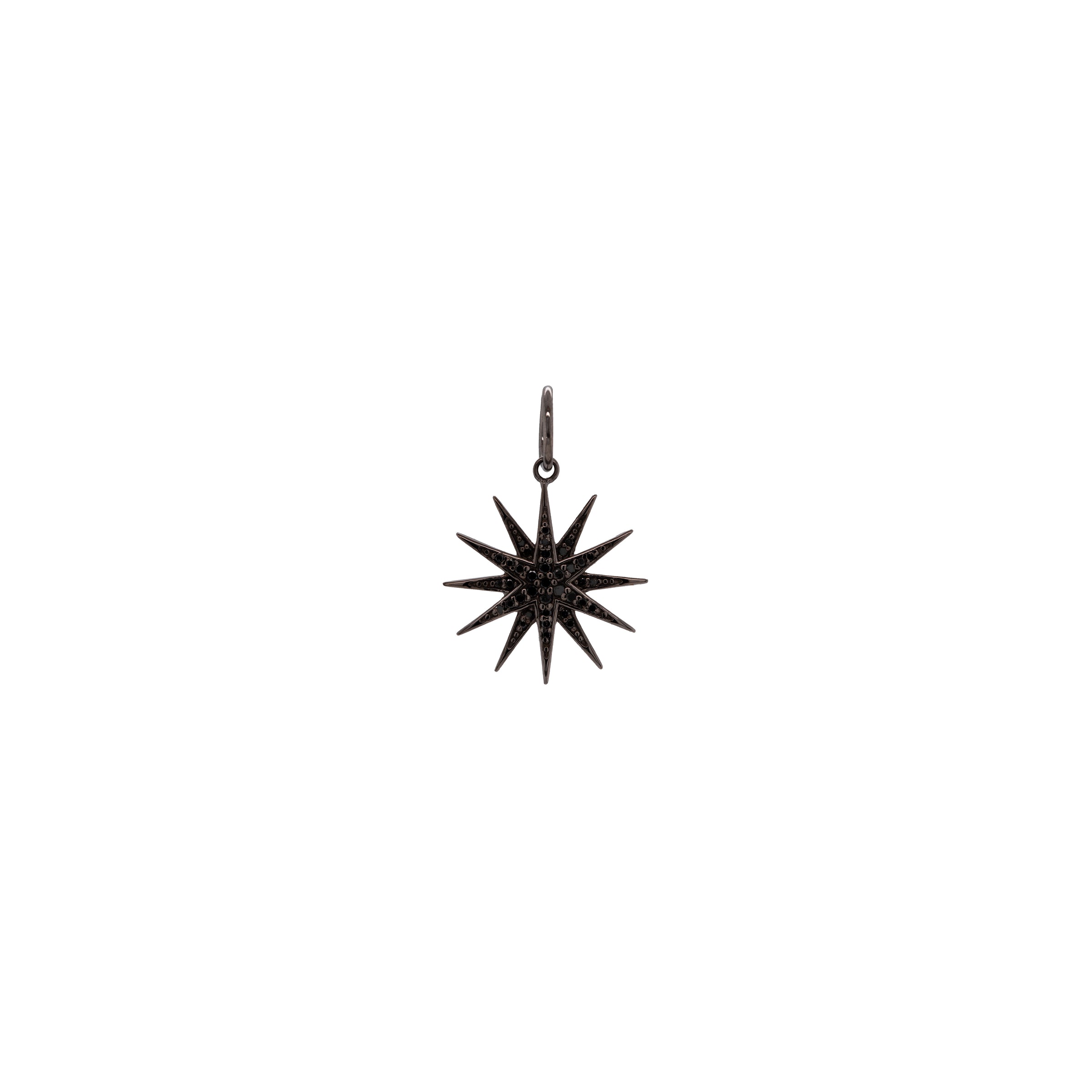 SMALL BLACK DIAMOND STARBURST PENDANT