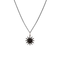 SMALL BLACK DIAMOND STARBURST PENDANT