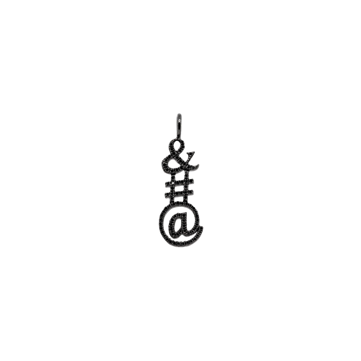 AMPERSAND BLACK DIAMOND PENDANT