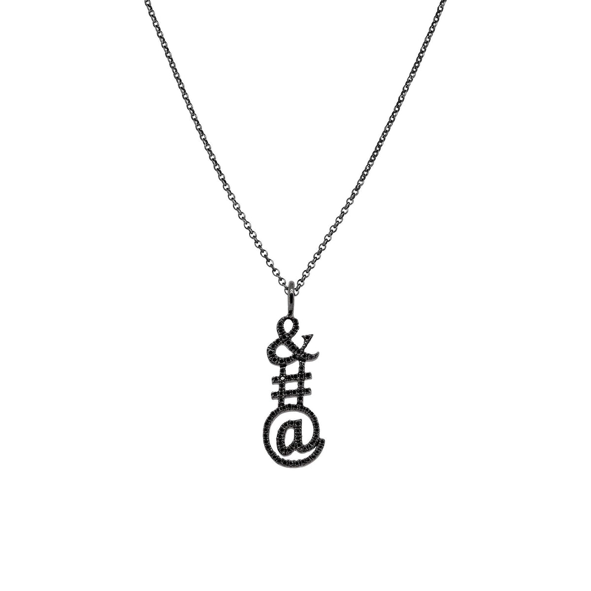 AMPERSAND BLACK DIAMOND PENDANT