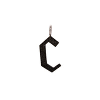 LARGE BLACK DIAMOND ALPHABET PENDANT