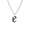 LARGE BLACK DIAMOND ALPHABET PENDANT