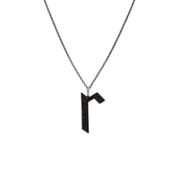 LARGE BLACK DIAMOND ALPHABET PENDANT