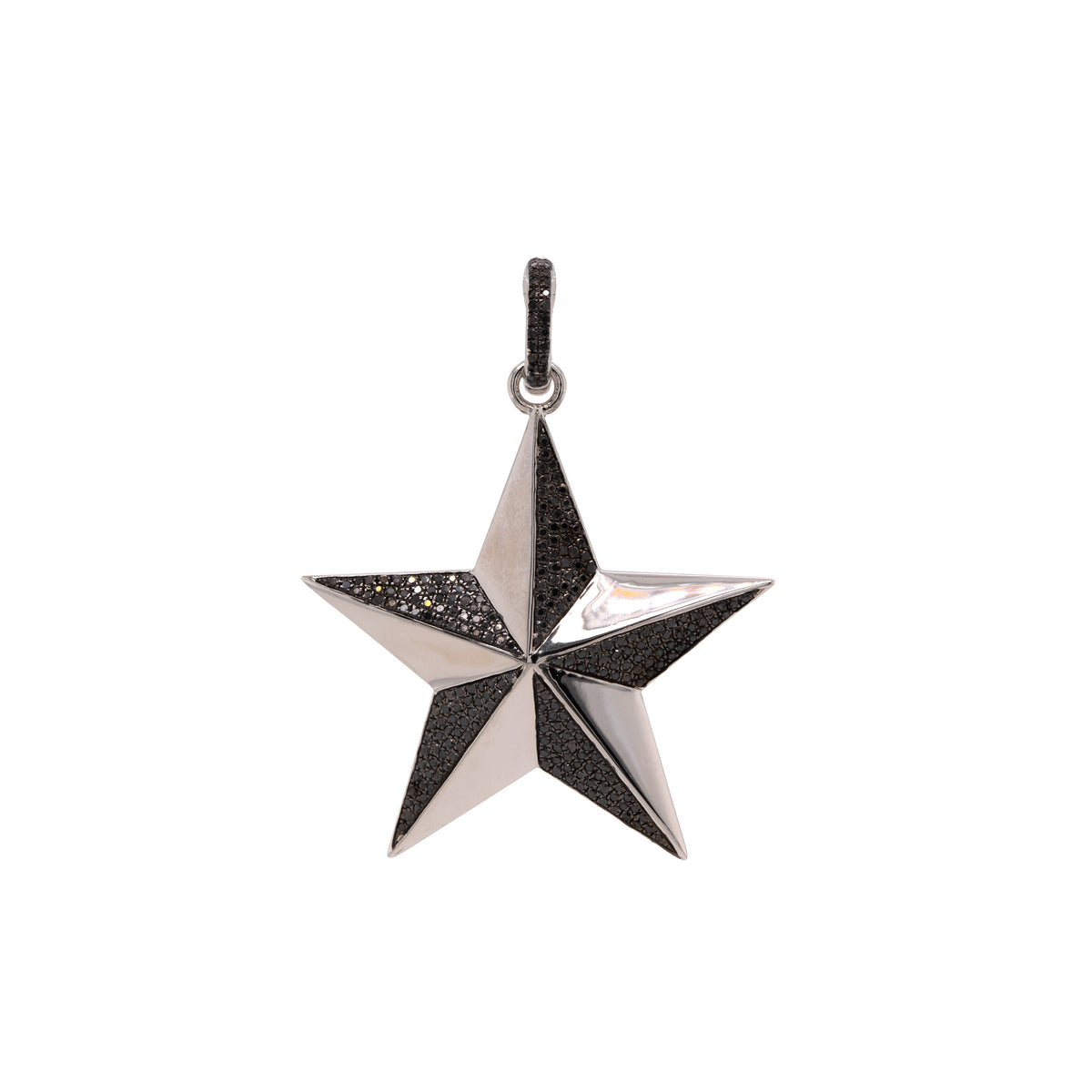 SILVER SPIRAL NORTH STAR PENDANT