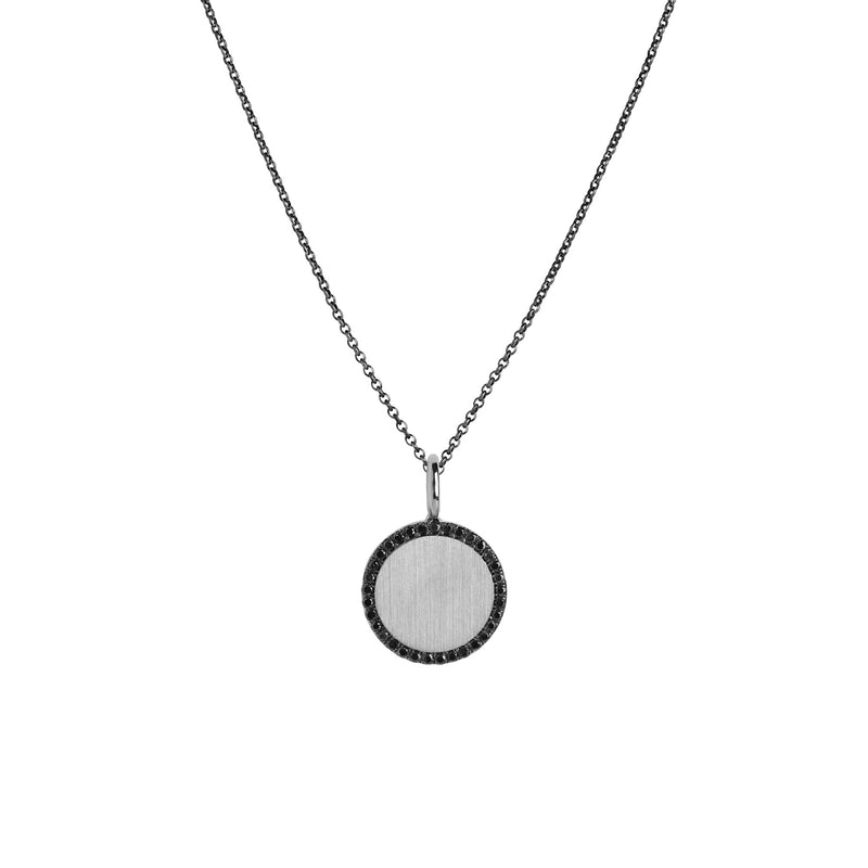 ROUND BLACK DIAMOND PENDANT