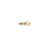 Right side up of the Small Oval Double-linked Charm clasp, a 14K gold small double-link clasp on a white background