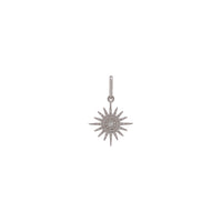 Small Sunburst Diamond Pendant: 14K white gold a sun bursting pendant design