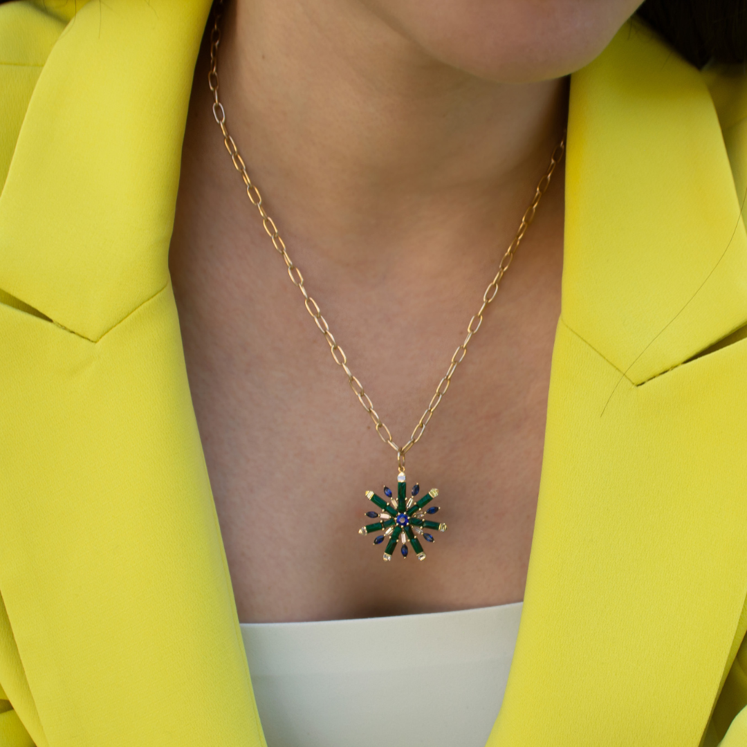 MALACHITE FLORA PENDANT