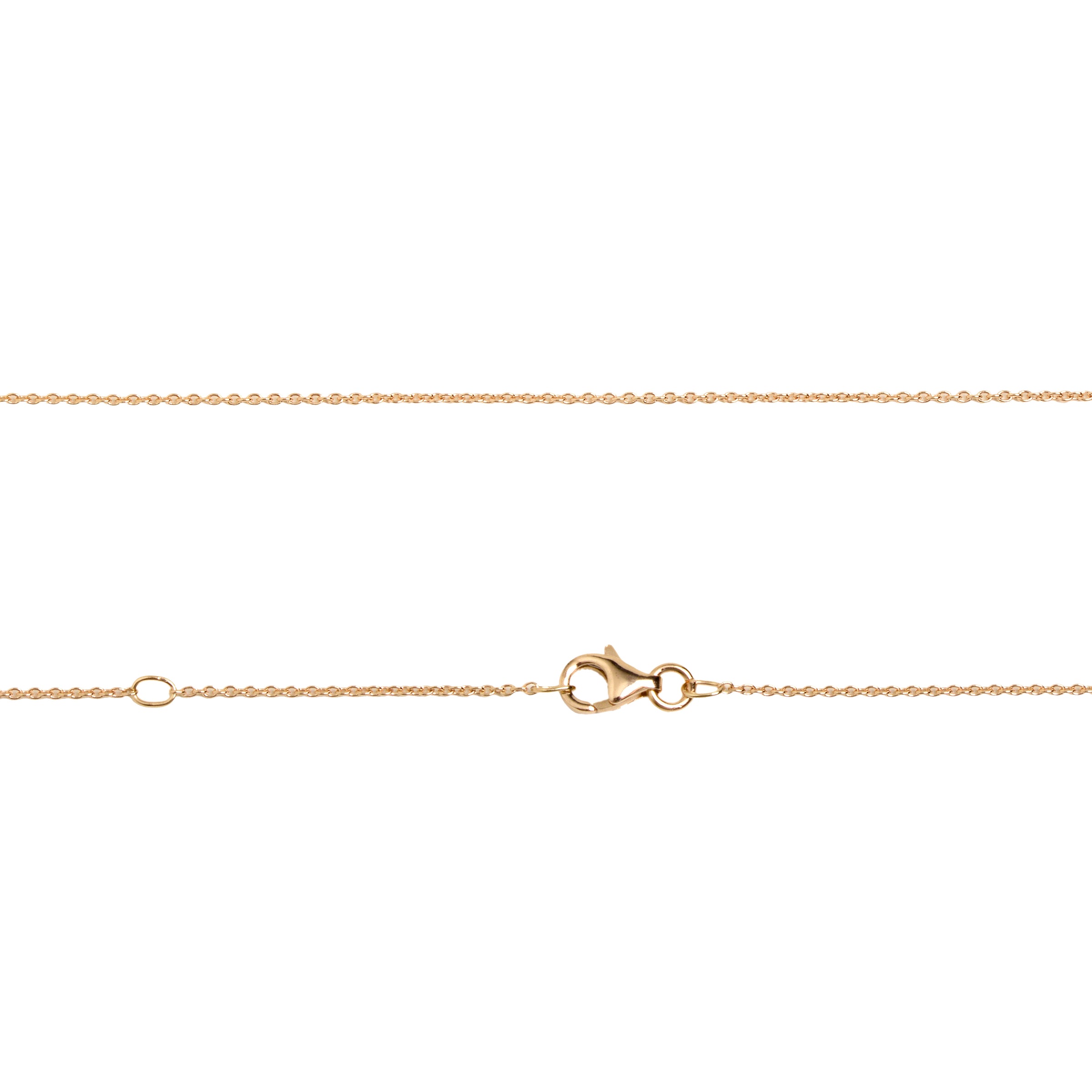 Yellow Gold Mini Link 16in-18in Adjustable Chain 