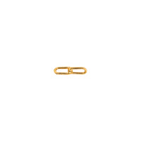 Rose Gold Timeless Double Link Clasp: A 14K gold double-link clasp with a closure on one link, displayed against a white background.