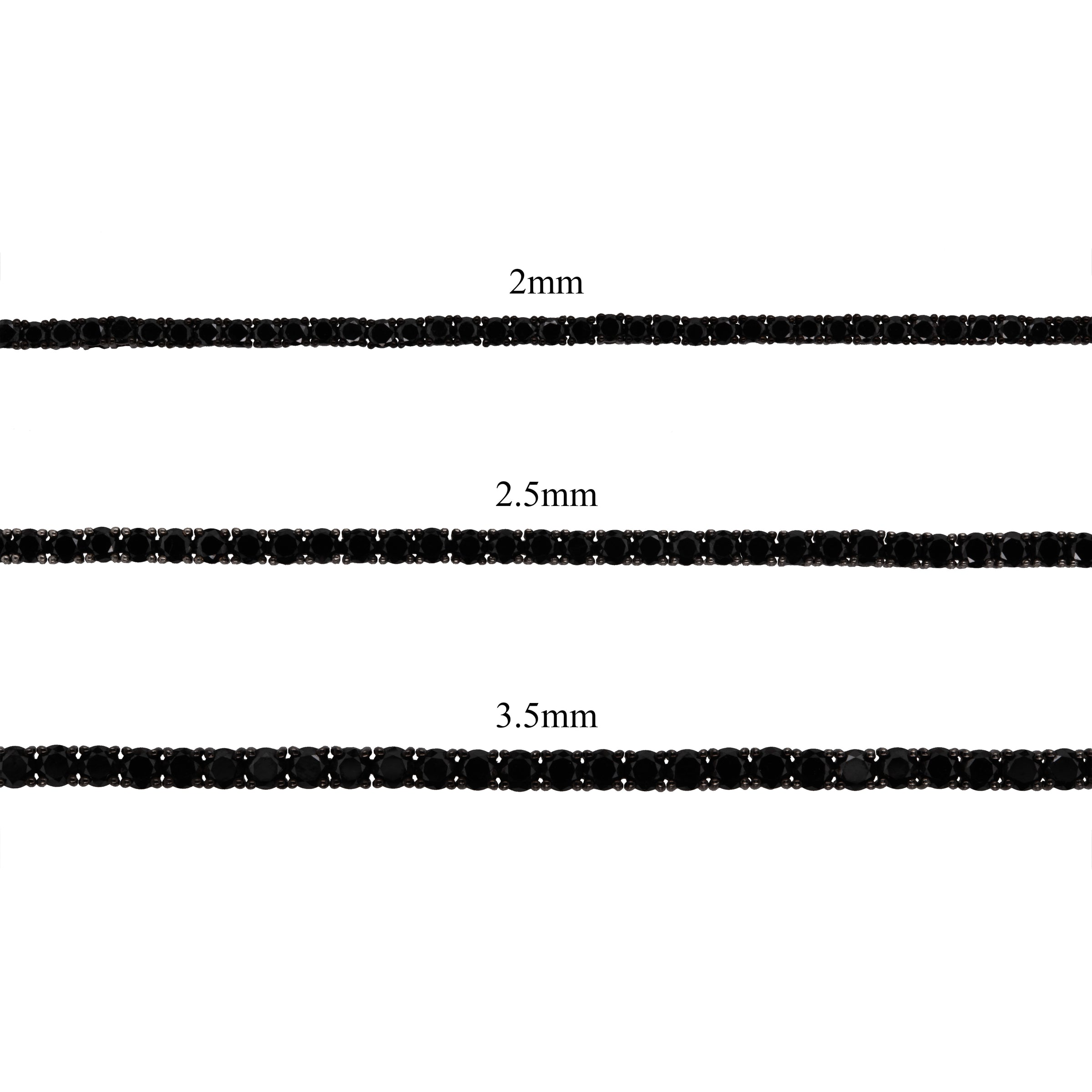 2MM BLACK DIAMOND TENNIS BRACELET