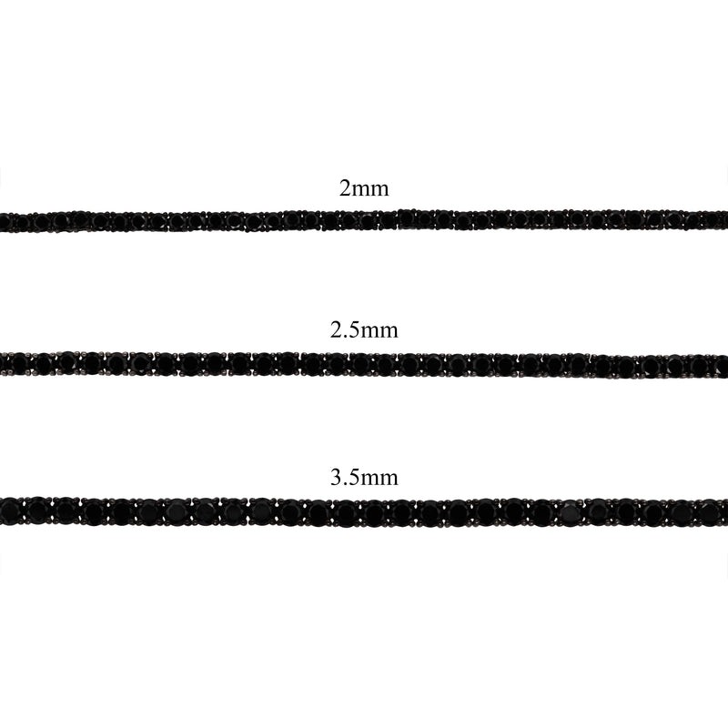 2MM BLACK DIAMOND TENNIS BRACELET
