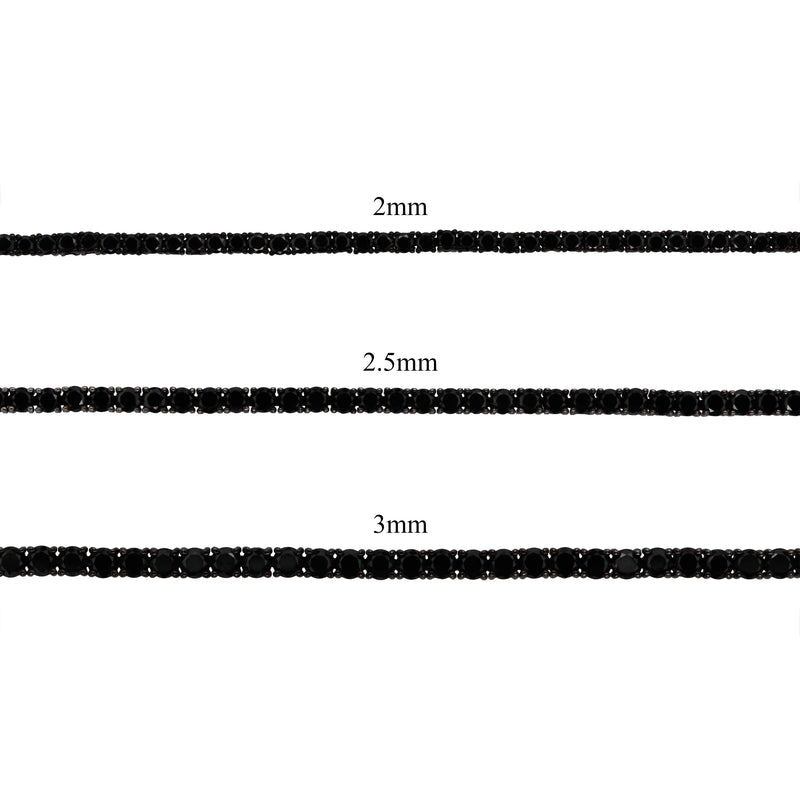 2MM BLACK DIAMOND TENNIS BRACELET