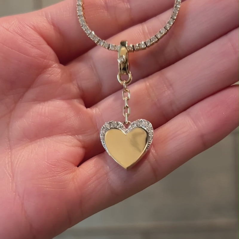 DIAMOND ECLIPSE HEART PENDANT
