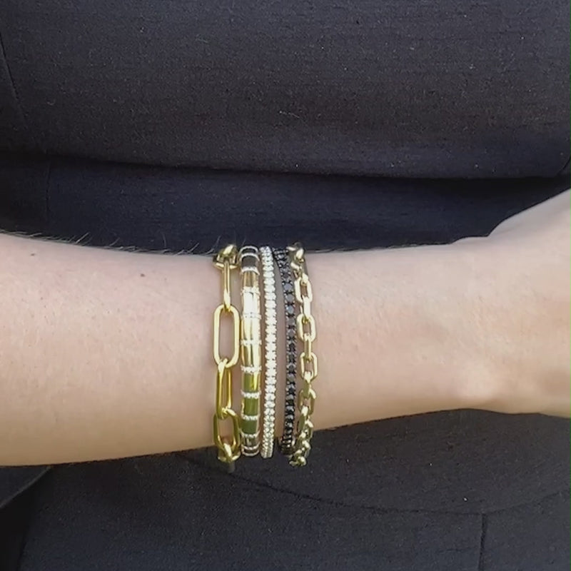 3MM BLACK DIAMOND TENNIS BRACELET