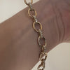 DIAMOND OVAL LINK CHARM BRACELET