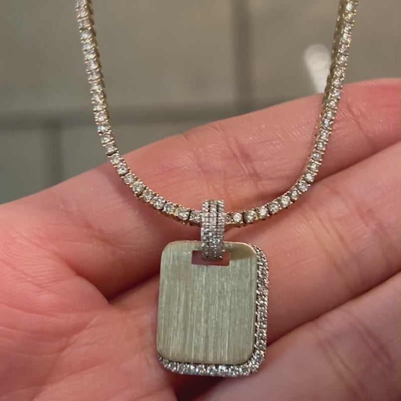 WHITE DIAMOND SHADOW PENDANT