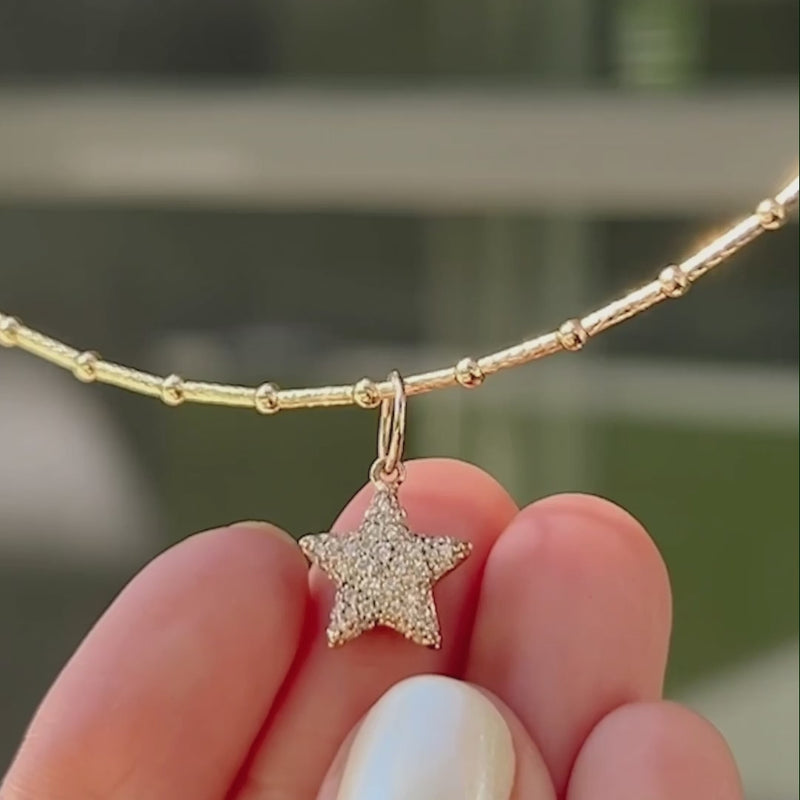 DOUBLE-SIDED PUFFY STAR PENDANT