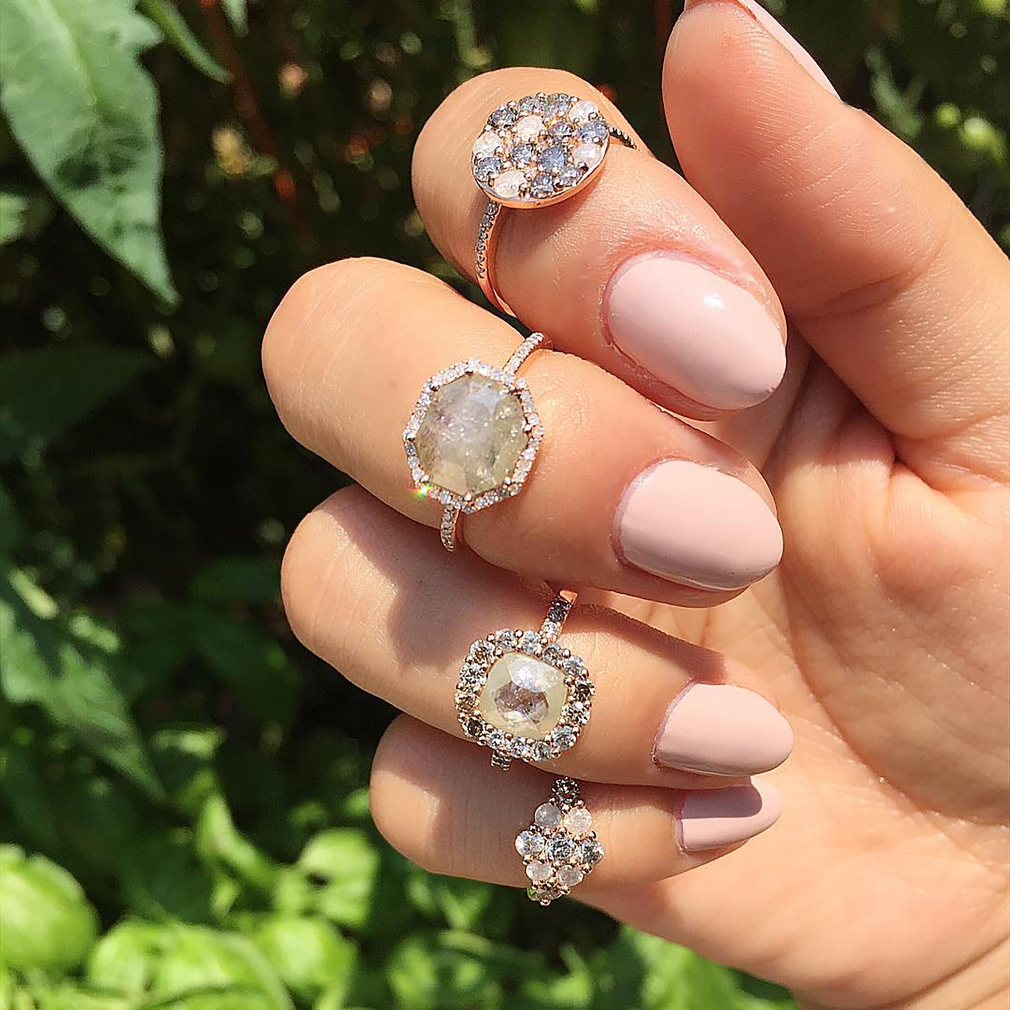 DIAMOND DOTTED CIRCLE RING - Bridget King Jewelry