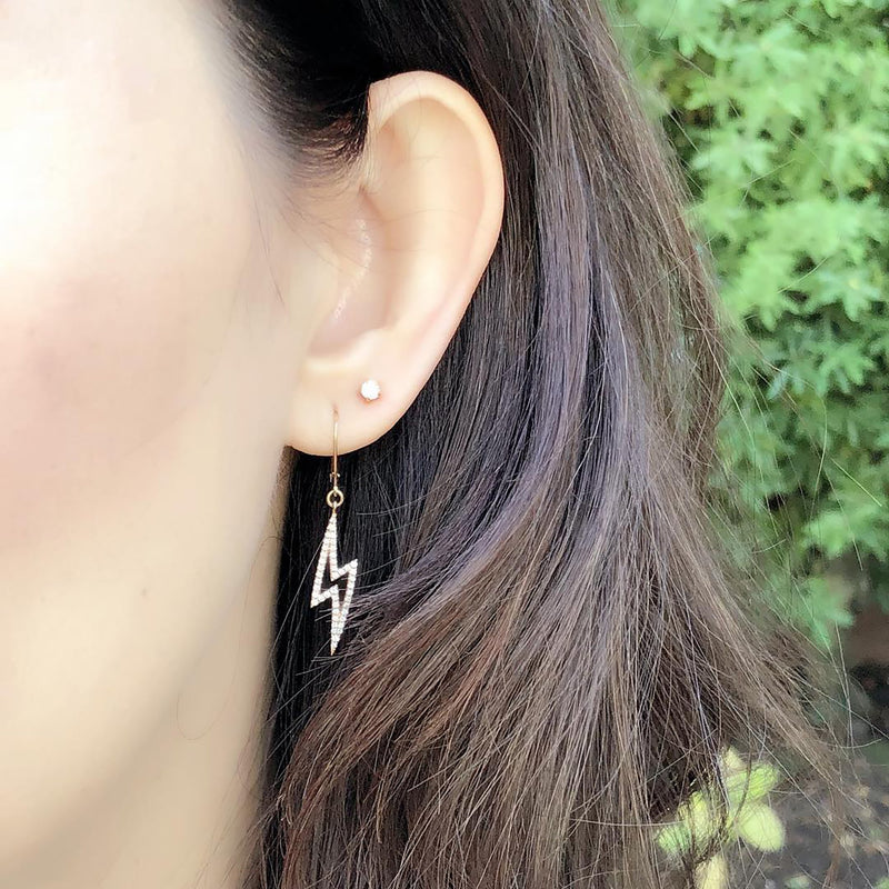 BABY LIGHTNING DIAMOND EARRINGS - Bridget King Jewelry
