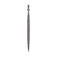 3inch Champagne Diamond Spear Pendant: A sterling silver champagne diamond spear pendant 