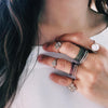 DIAMOND DOTTED CIRCLE RING - Bridget King Jewelry