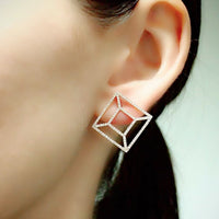 DIAMOND WINDOWPANE STUDS - Bridget King Jewelry