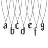 SMALL BLACK DIAMOND ALPHABET NECKLACE