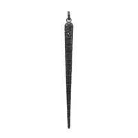 Black Diamond Spear: A pendant with oxidized silver and black diamonds designed to resemble a spear.