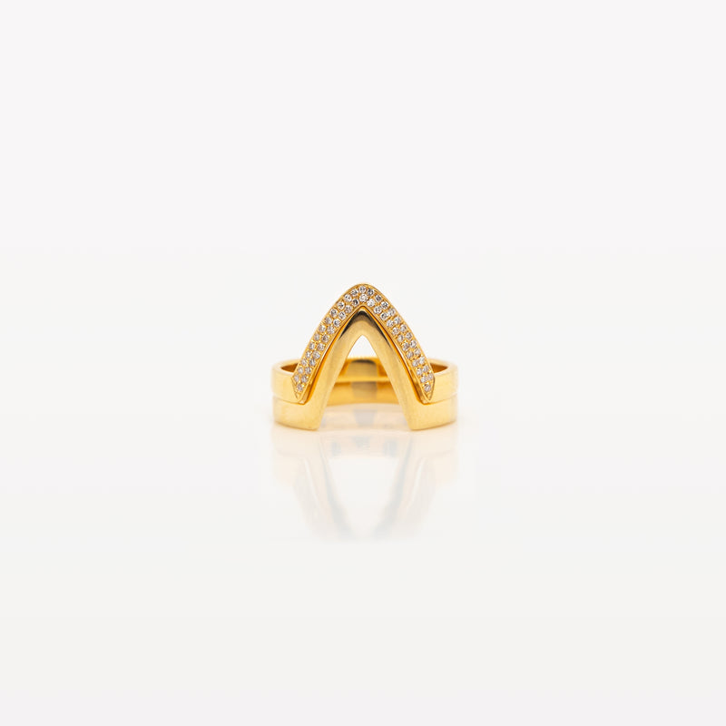 SINGLE CHEVRON DIAMOND RING - Bridget King Jewelry