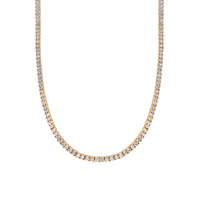 Diamond Tennis Necklace: 14K Gold Tennis Necklace with white diamonds 