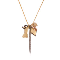 3" CHAMPAGNE DIAMOND SPEAR PENDANT - Bridget King Jewelry