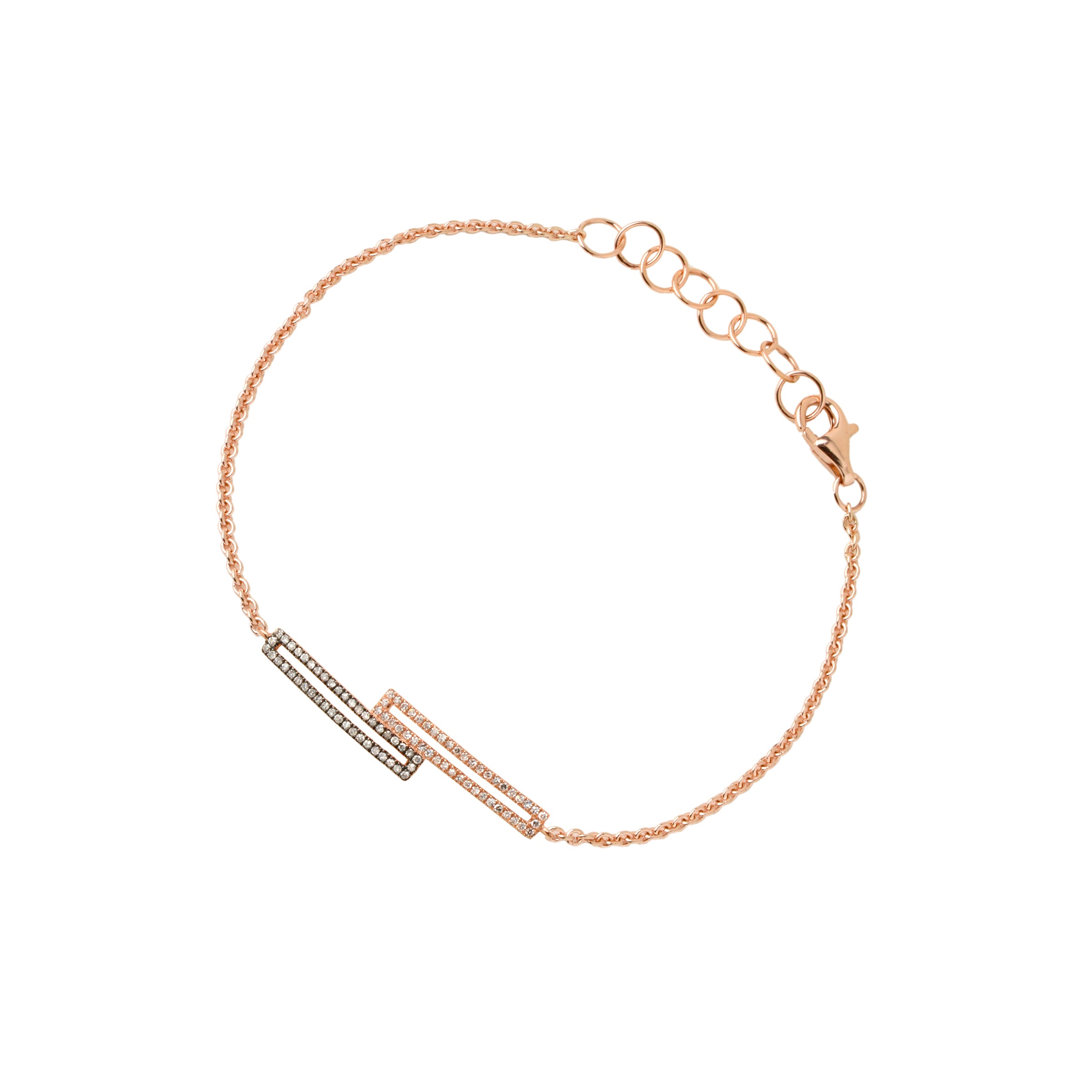 STAGGERED OPEN BAR DIAMOND BRACELET - Bridget King Jewelry
