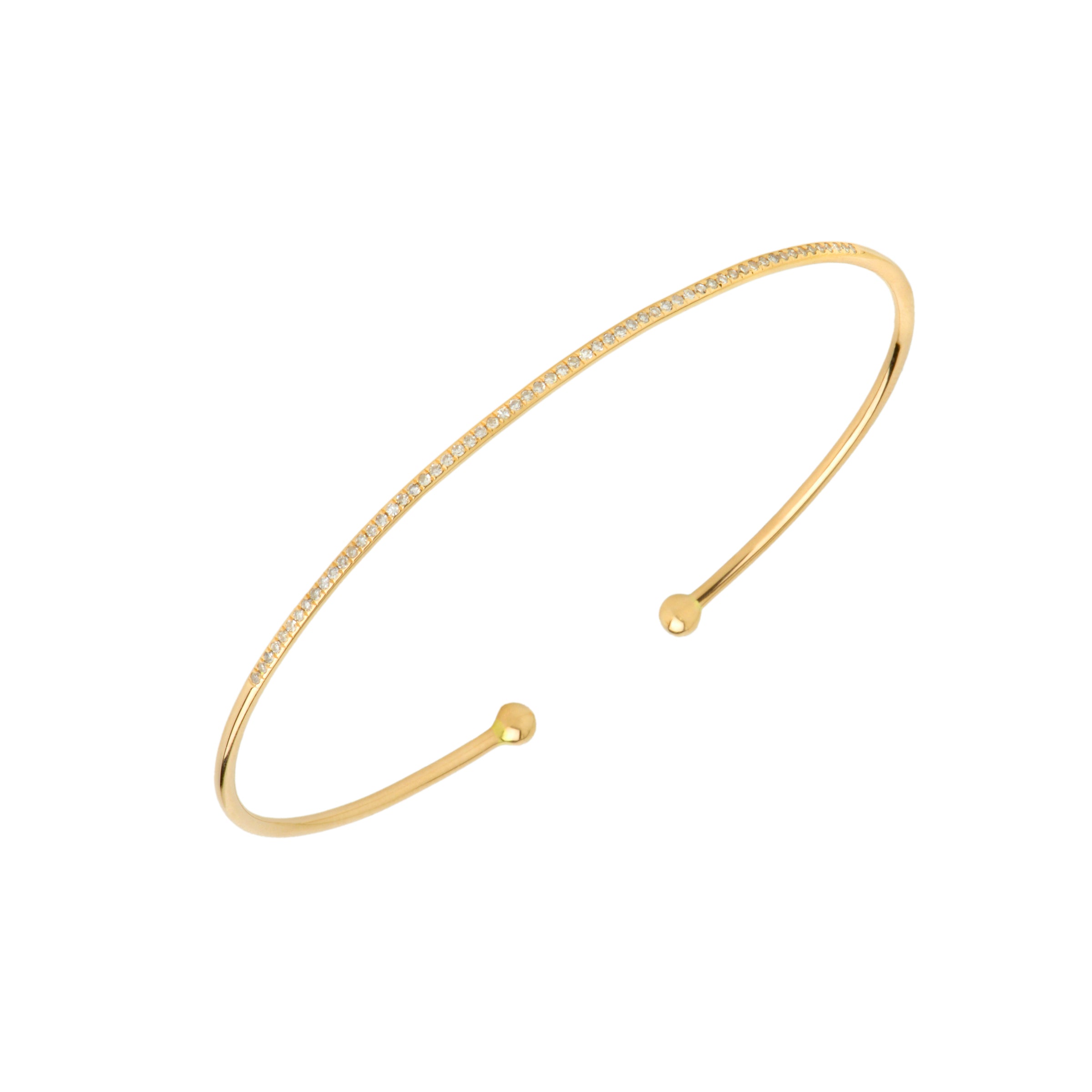 SINGLE ROW DIAMOND BANGLE - Bridget King Jewelry