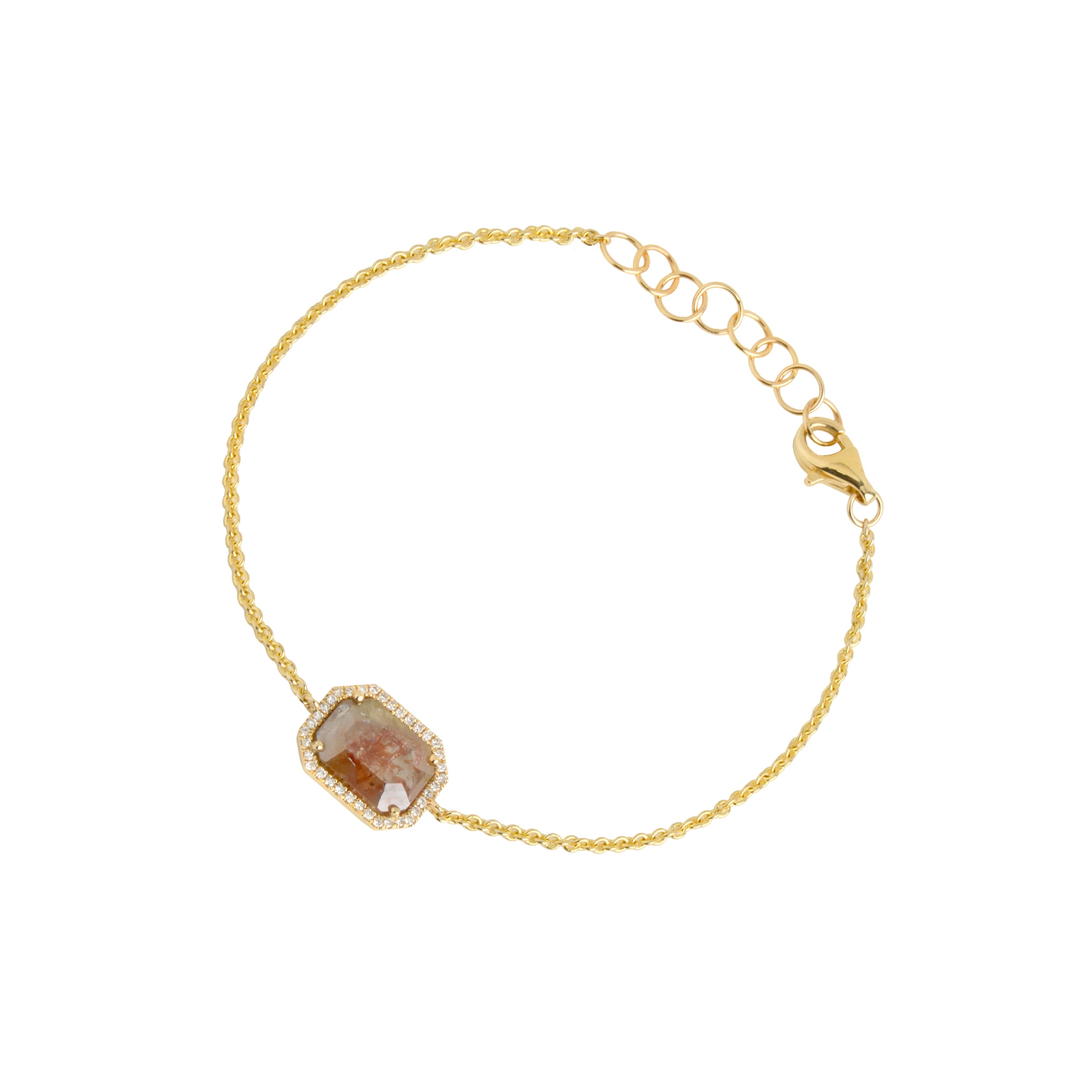 RECTANGULAR SLICED DIAMOND BRACELET - Bridget King Jewelry