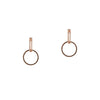 OPEN BAR DIAMOND HUGGIES w/ REVERSIBLE WHITE & BLACK DIAMOND ROUND EXTENSIONS - Bridget King Jewelry