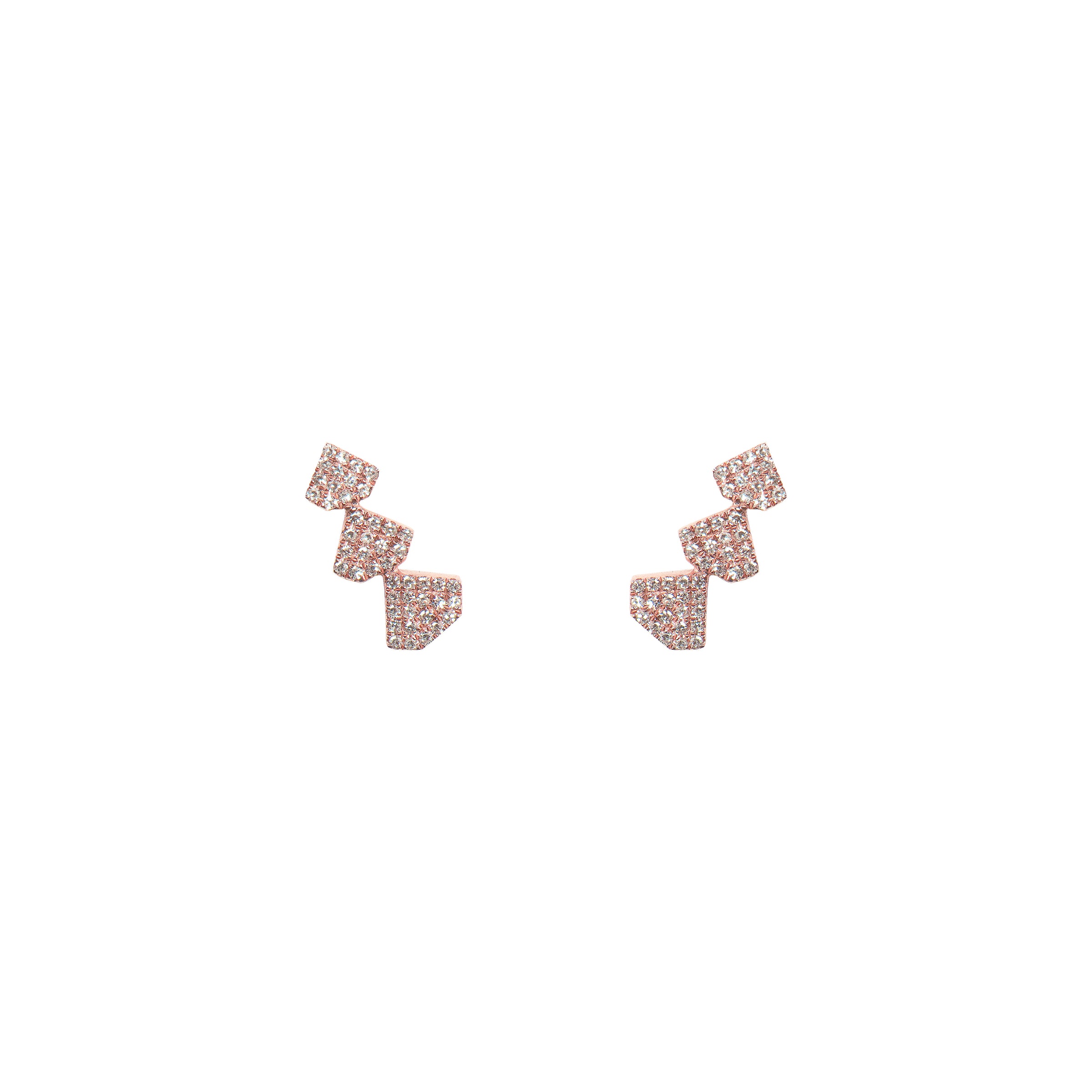 TRIPLE SHIELD STUDS - Bridget King Jewelry