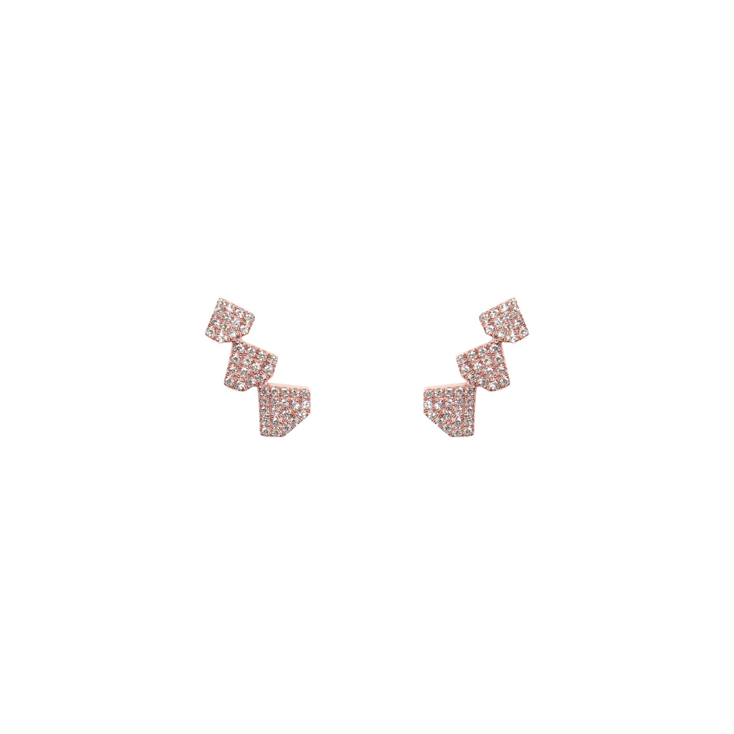 TRIPLE SHIELD STUDS - Bridget King Jewelry