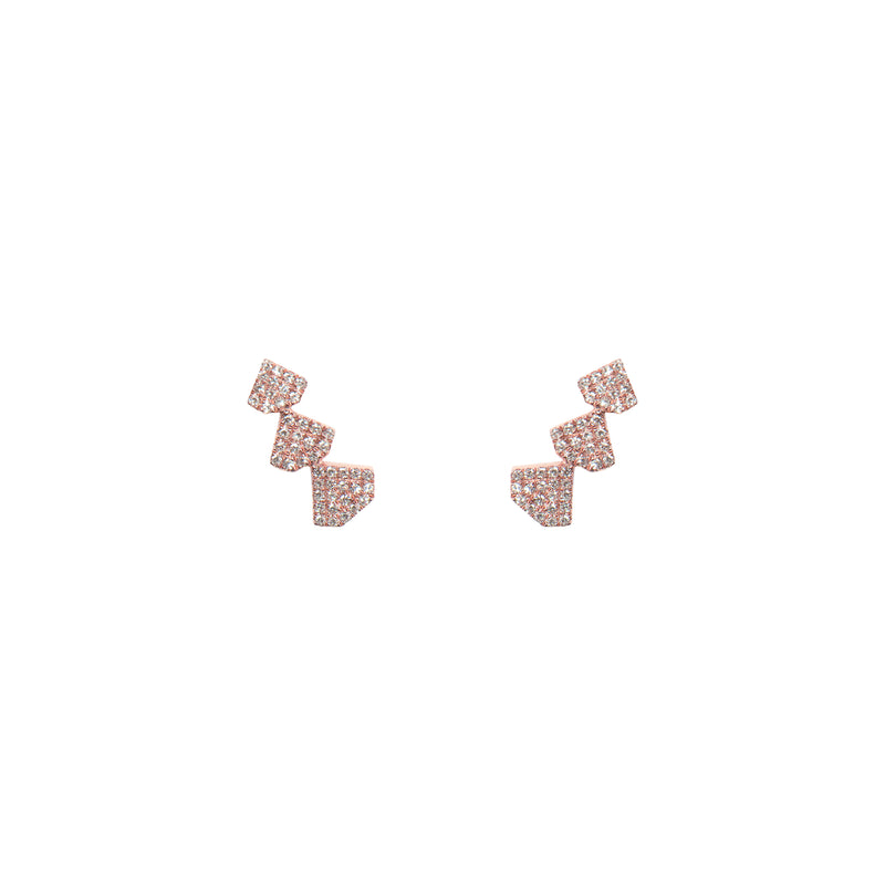 TRIPLE SHIELD STUDS - Bridget King Jewelry