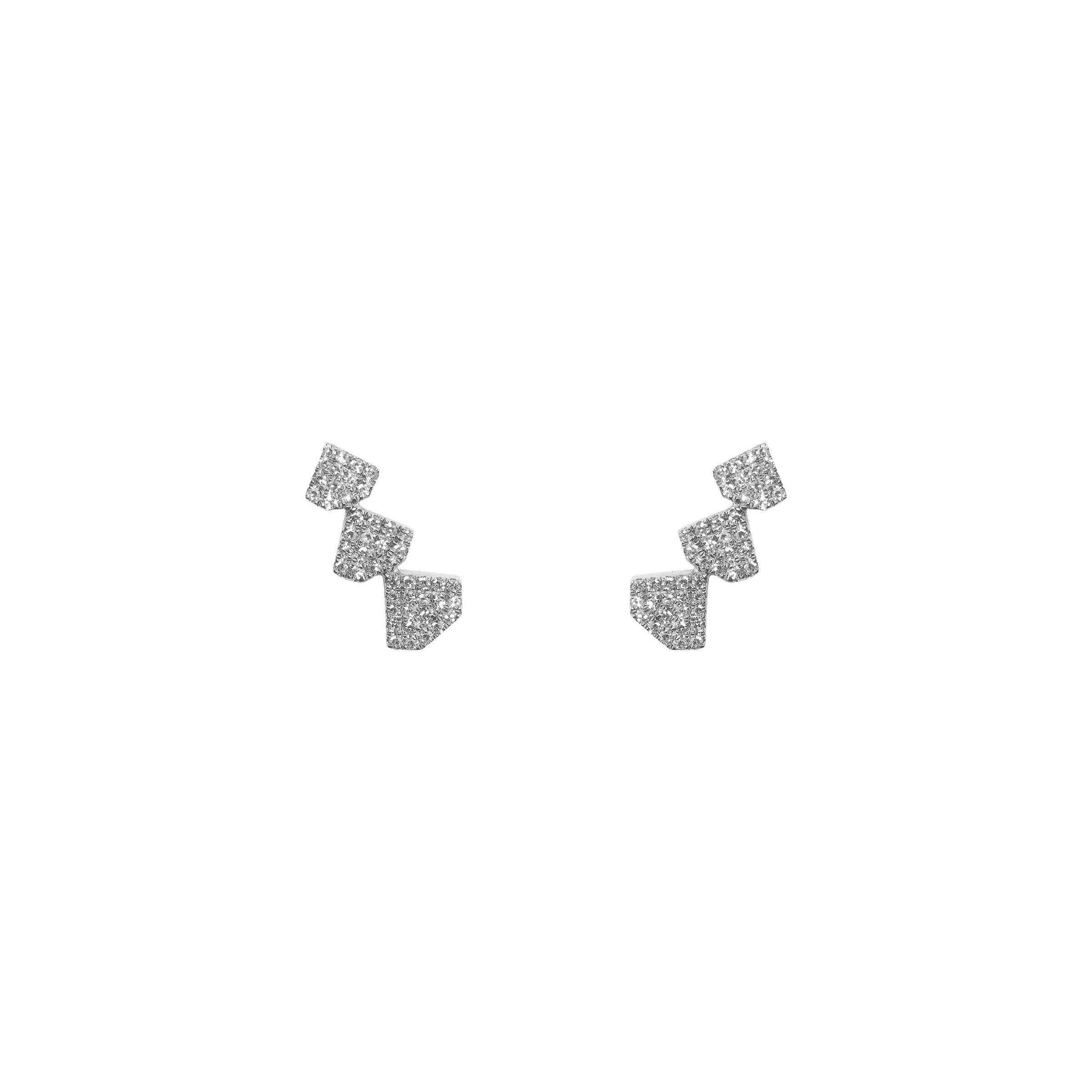 TRIPLE SHIELD STUDS - Bridget King Jewelry