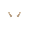 TRIPLE SHIELD STUDS - Bridget King Jewelry