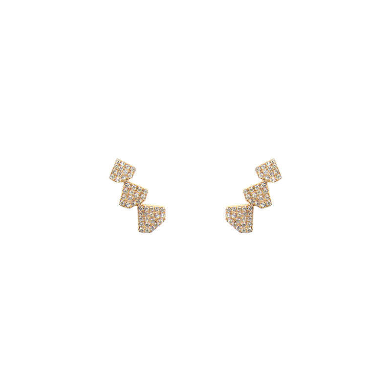 TRIPLE SHIELD STUDS - Bridget King Jewelry