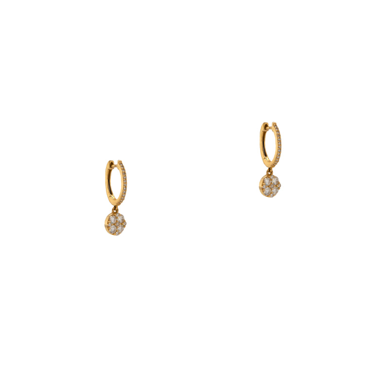 MINI HUGGIES w/ ROUND DIAMOND DROP