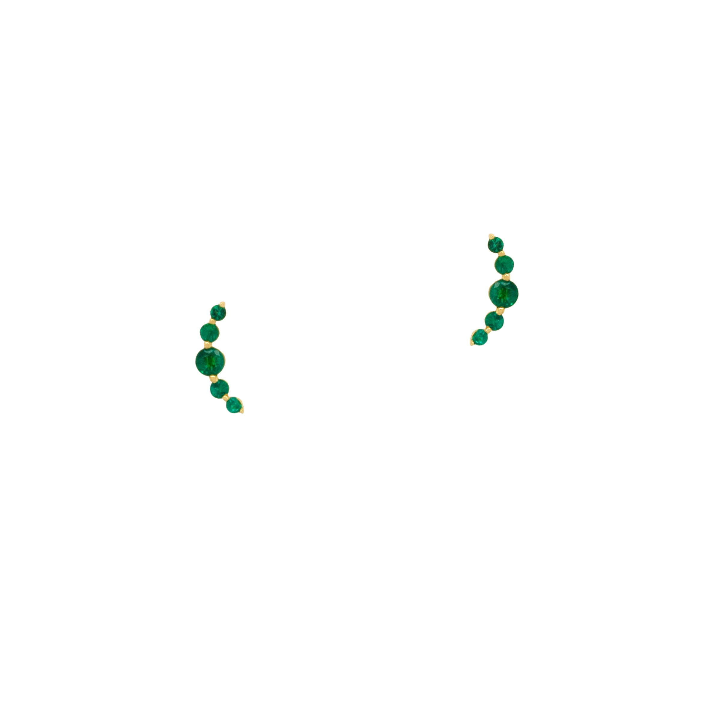 FLOATING EMERALD STUDS