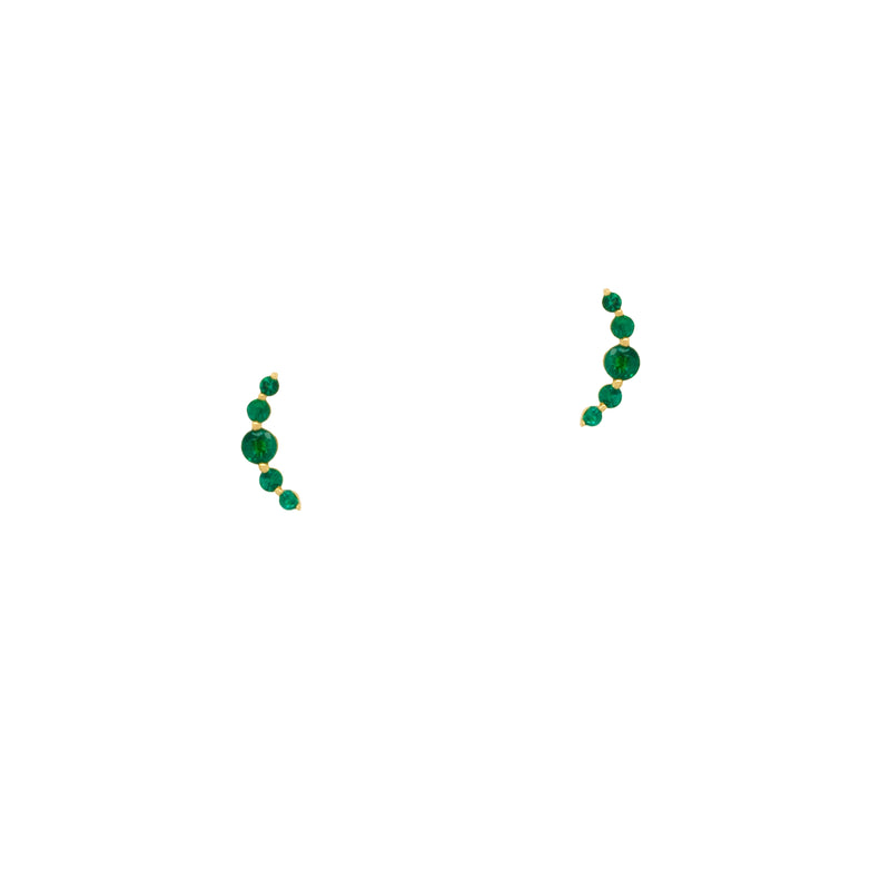 FLOATING EMERALD STUDS