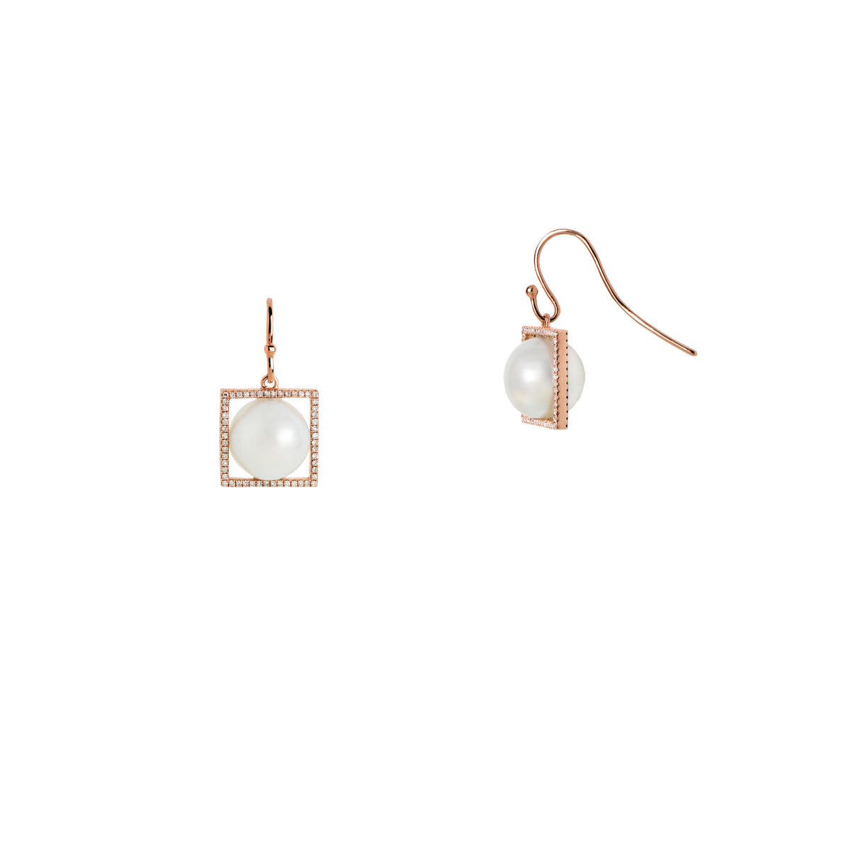 REVERSIBLE DIAMOND AND PEARL EARRINGS - Bridget King Jewelry