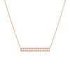 LONG DIAMOND PEARL BAR NECKLACE - Bridget King Jewelry