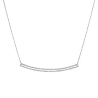 CURVED OPEN BAR DIAMOND NECKLACE - Bridget King Jewelry