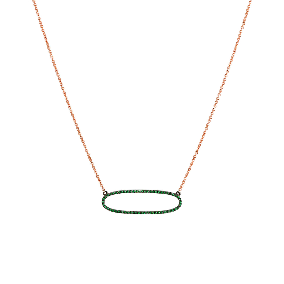 REVERSIBLE GREEN GARNET OVAL NECKLACE - Bridget King Jewelry