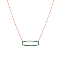 REVERSIBLE GREEN GARNET OVAL NECKLACE - Bridget King Jewelry